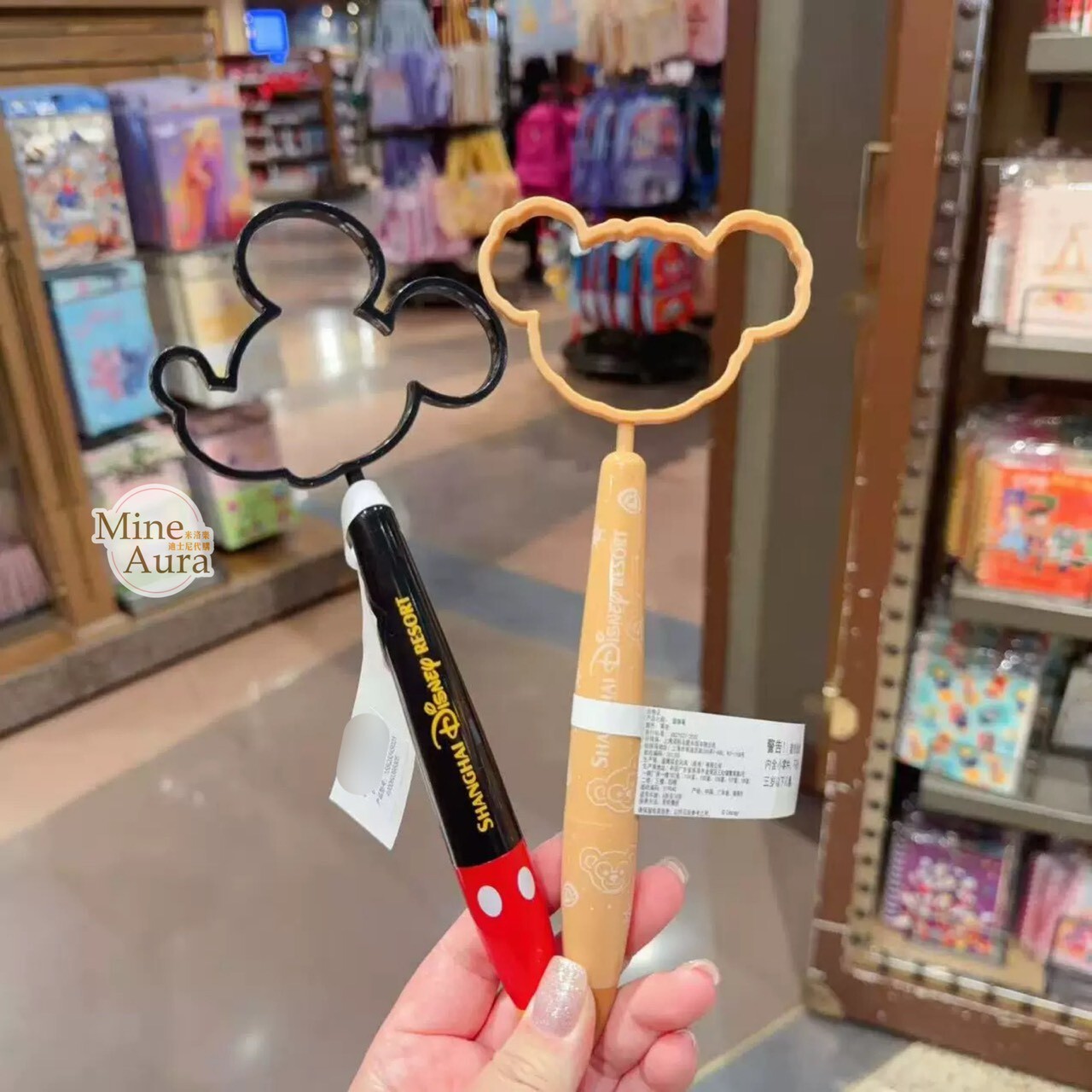 達菲 Duffy  簍空 大頭 造型 圓珠筆 -上海迪士尼樂園