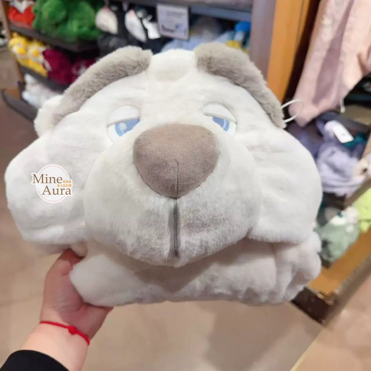 北極熊 保鑣 大頭 連帽造型 披肩 毛毯 可摺疊收納 動物方城市 Zootopia -上海迪士尼樂園