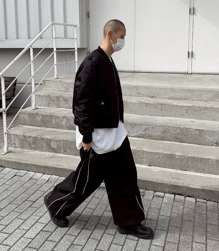 休閒線條落地棉褲(2colors)