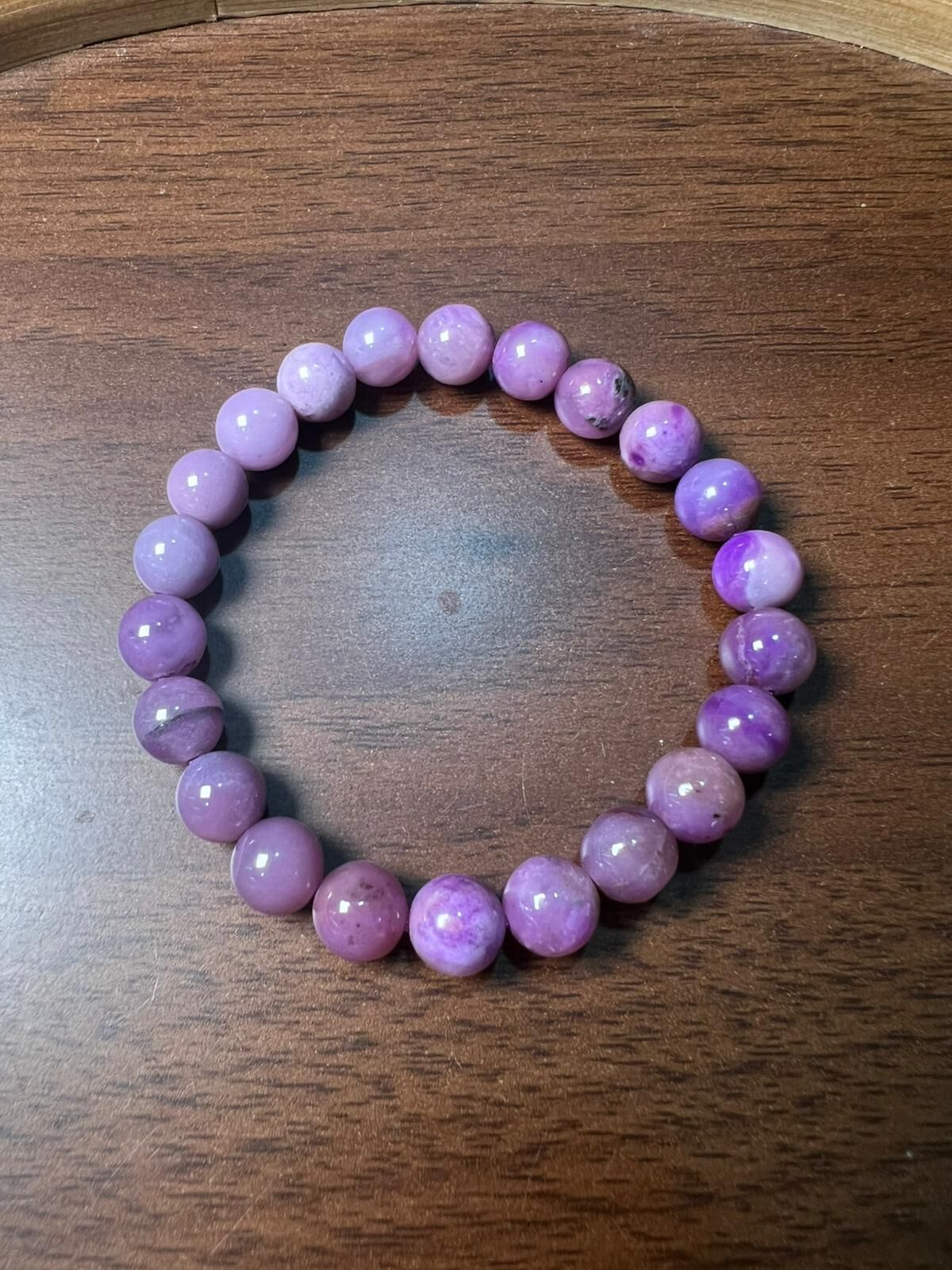 【直播】LL010821 舒俱來粉紫玉化圓珠 (8mm)