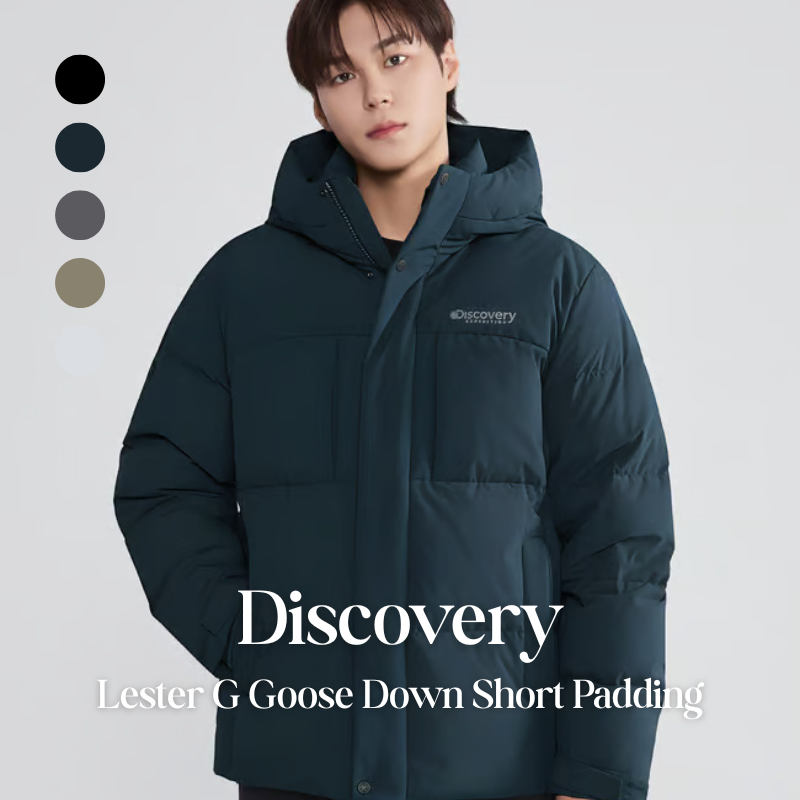 【代購】Discovery 男性 Lester G Goose Down Short Padding 雷斯特G 鵝絨短版羽絨外套 – 俐落剪裁・城市保暖首選