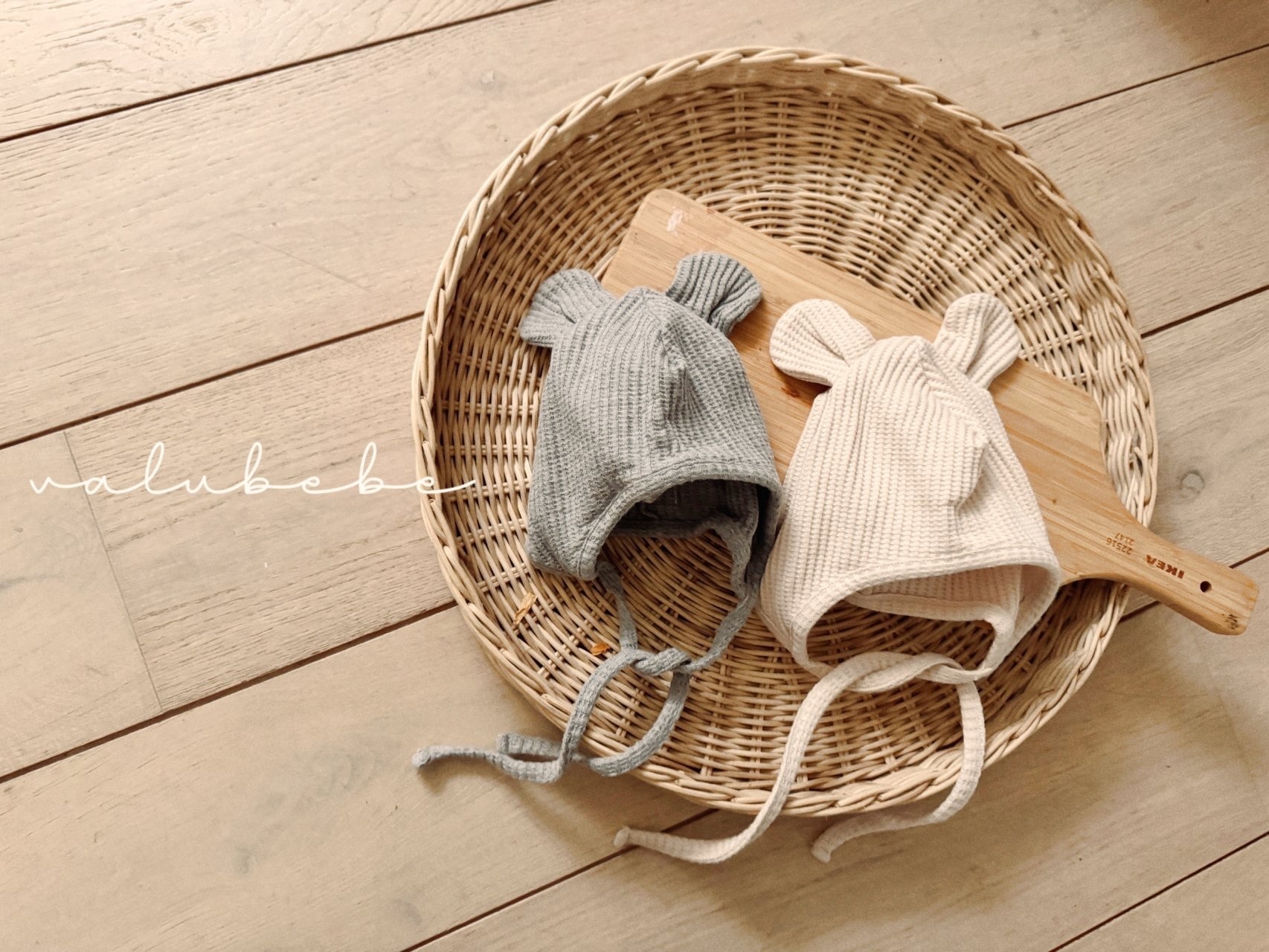 Valu Bebe Waffle Bear Bonnet Hat