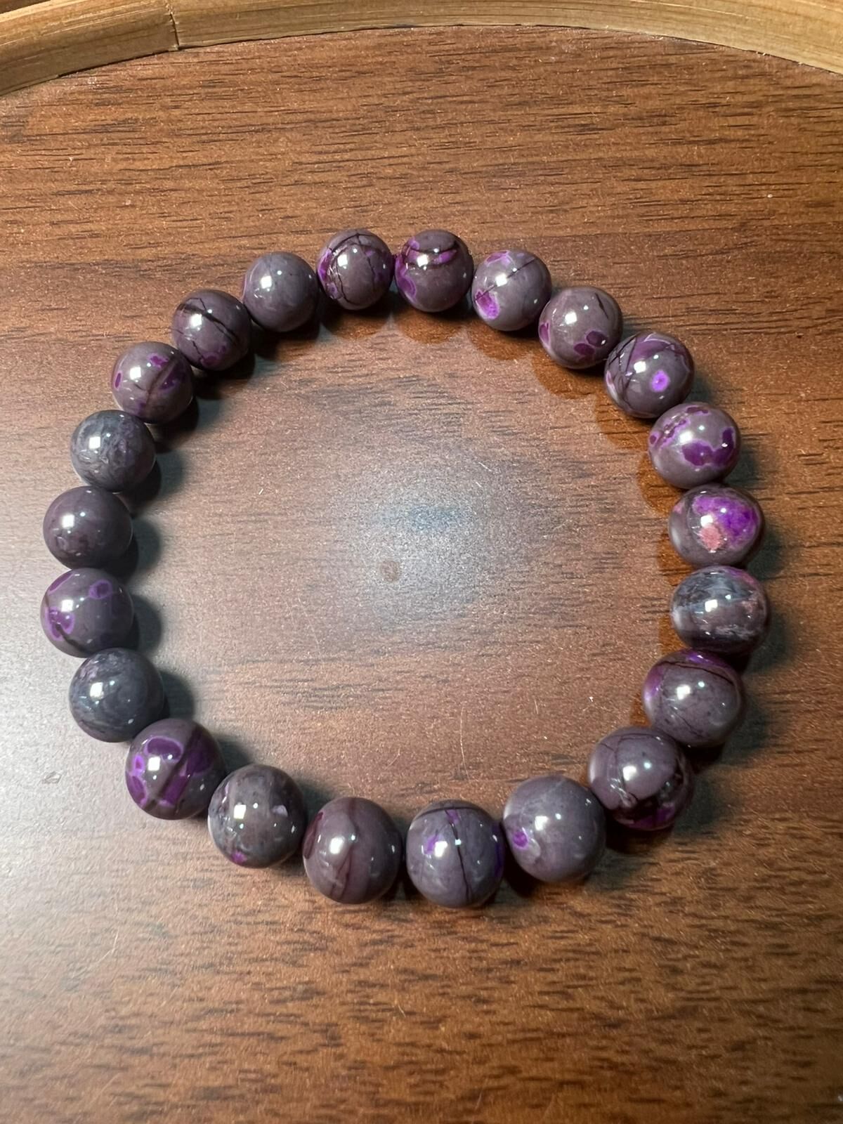 【直播】LL010824 舒俱來粉紫圓珠手串 (9mm)