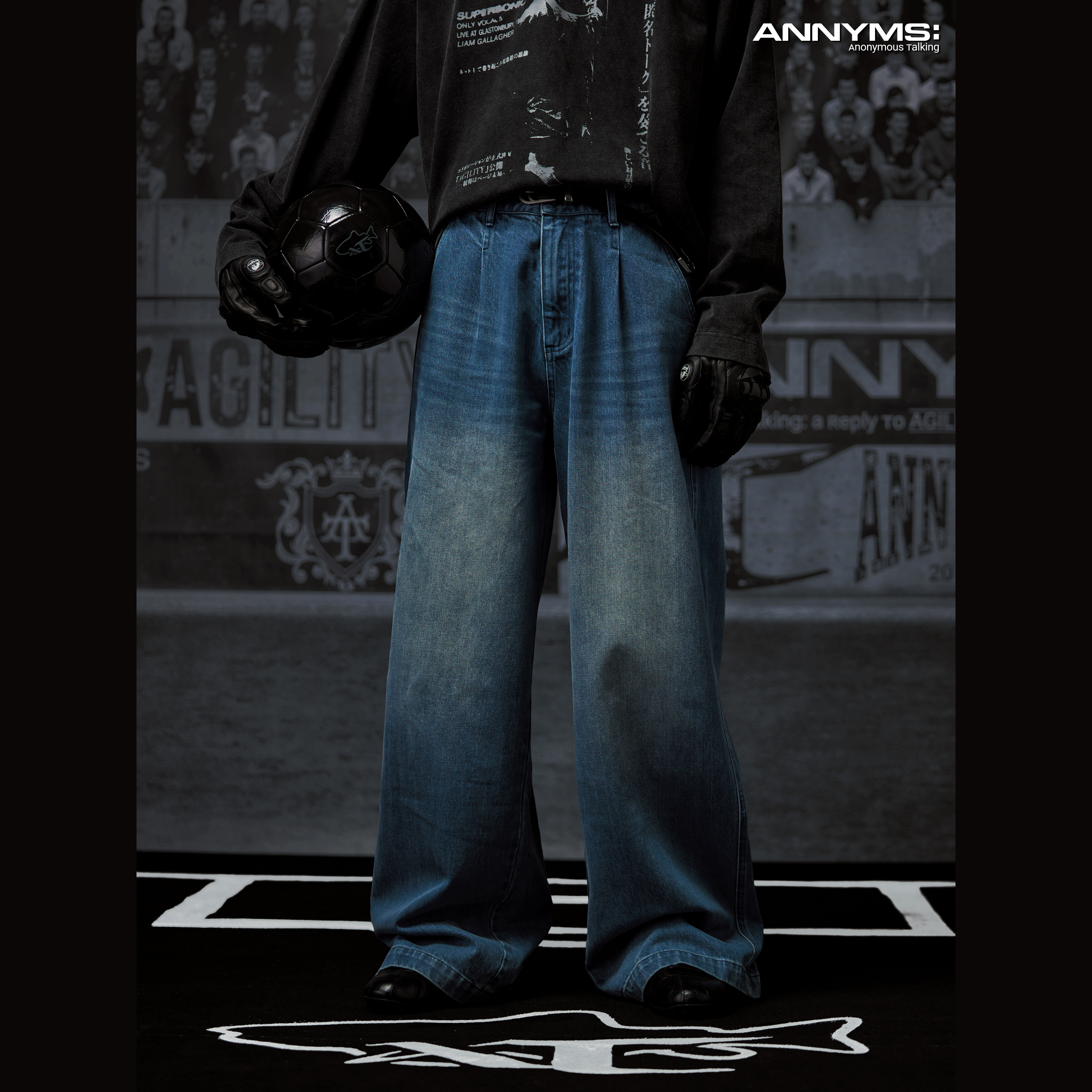 AT x AGILITY / Pleated Denim Pants 腰褶 牛仔長褲 [AA-P02]