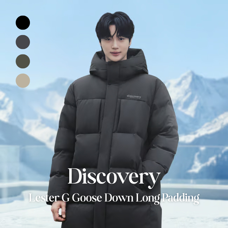 【代購】Discovery 男性 Lester G Goose Down Long Padding 鵝絨長版羽絨外套 – 長版防寒・冬季通勤首選