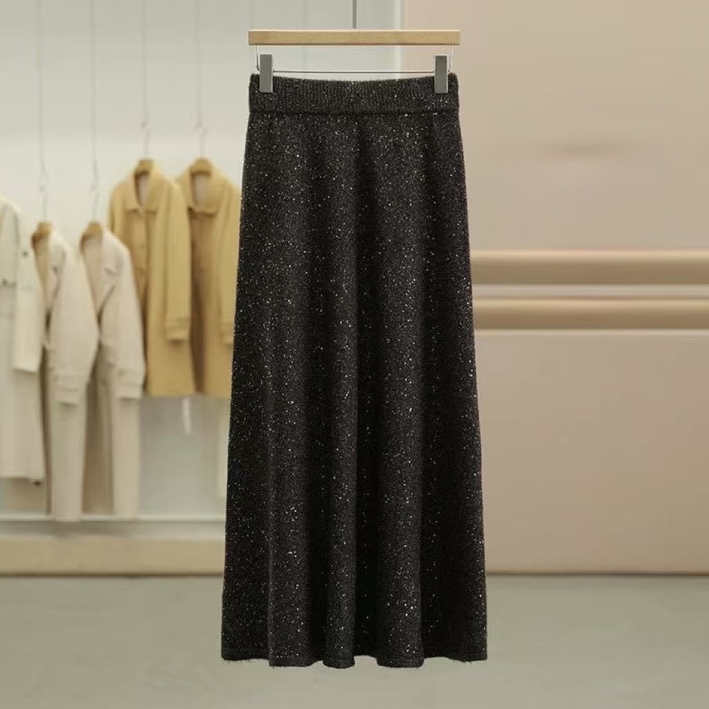 779 顯瘦垂墜感亮片針織長裙