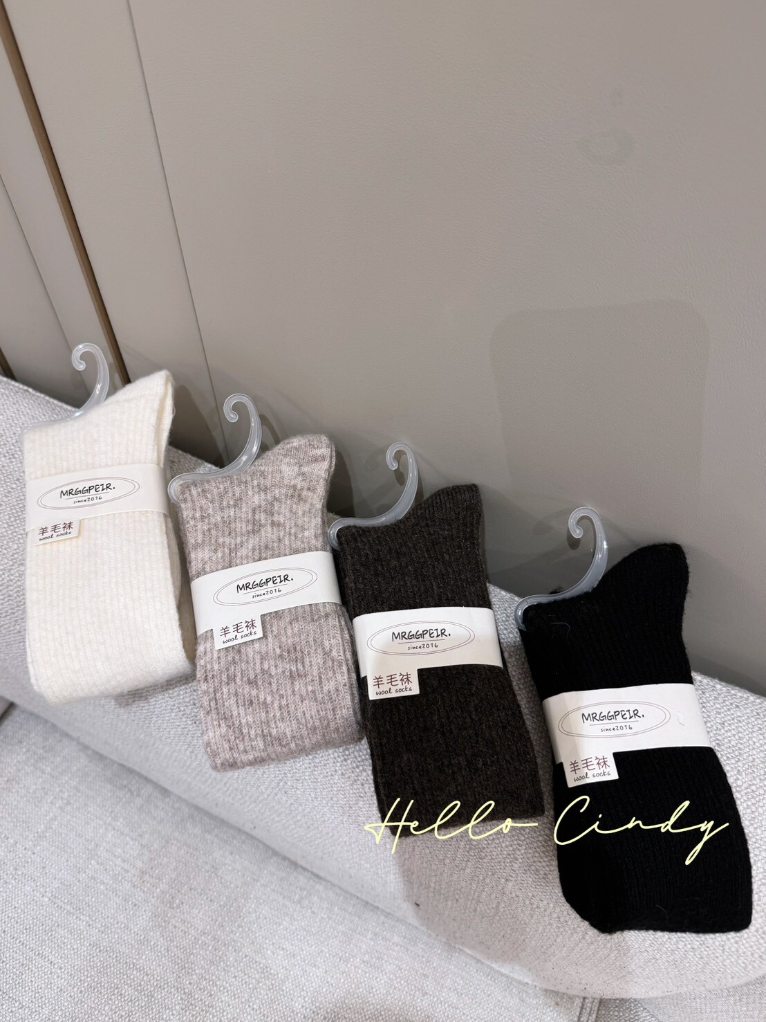 B01033 長筒坑條羊毛襪