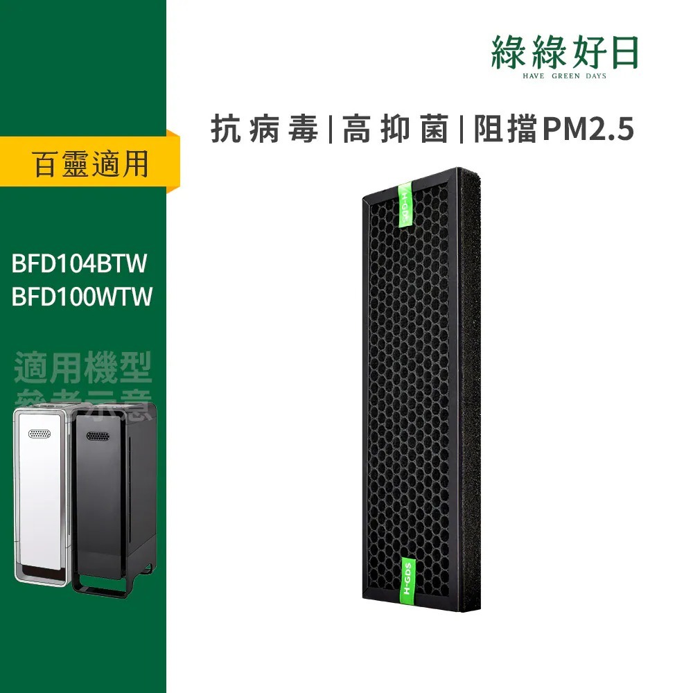 適用Braun百靈 SensorAir BFD104BTW BFD100WTW 空氣清淨機 BRF-ATW 綠綠好日