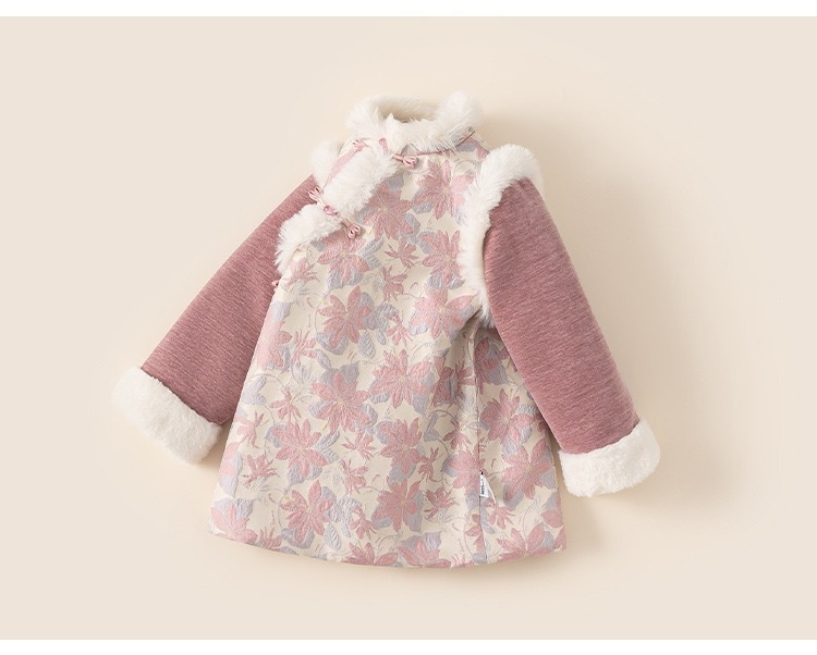 [陸製]過年服｜粉嫩蝴蝶旗袍洋裝