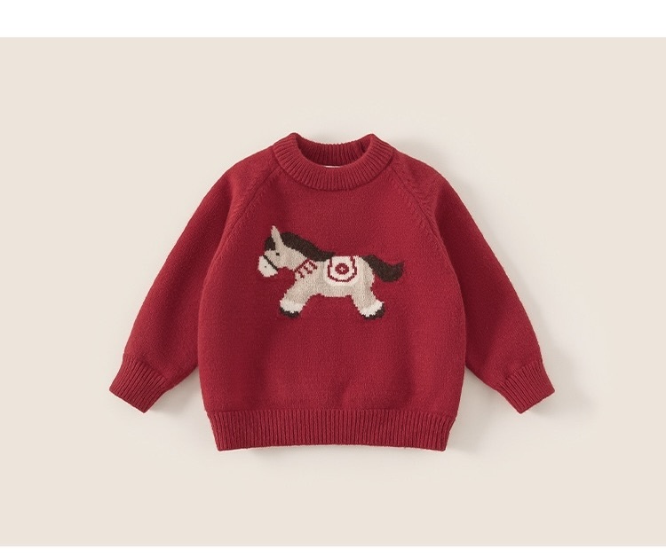 [陸製]過年服｜童趣小馬加絨上衣