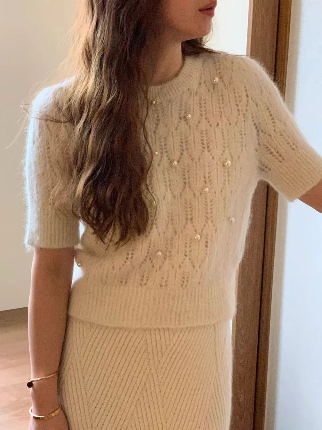 羊駝毛珍珠上衣