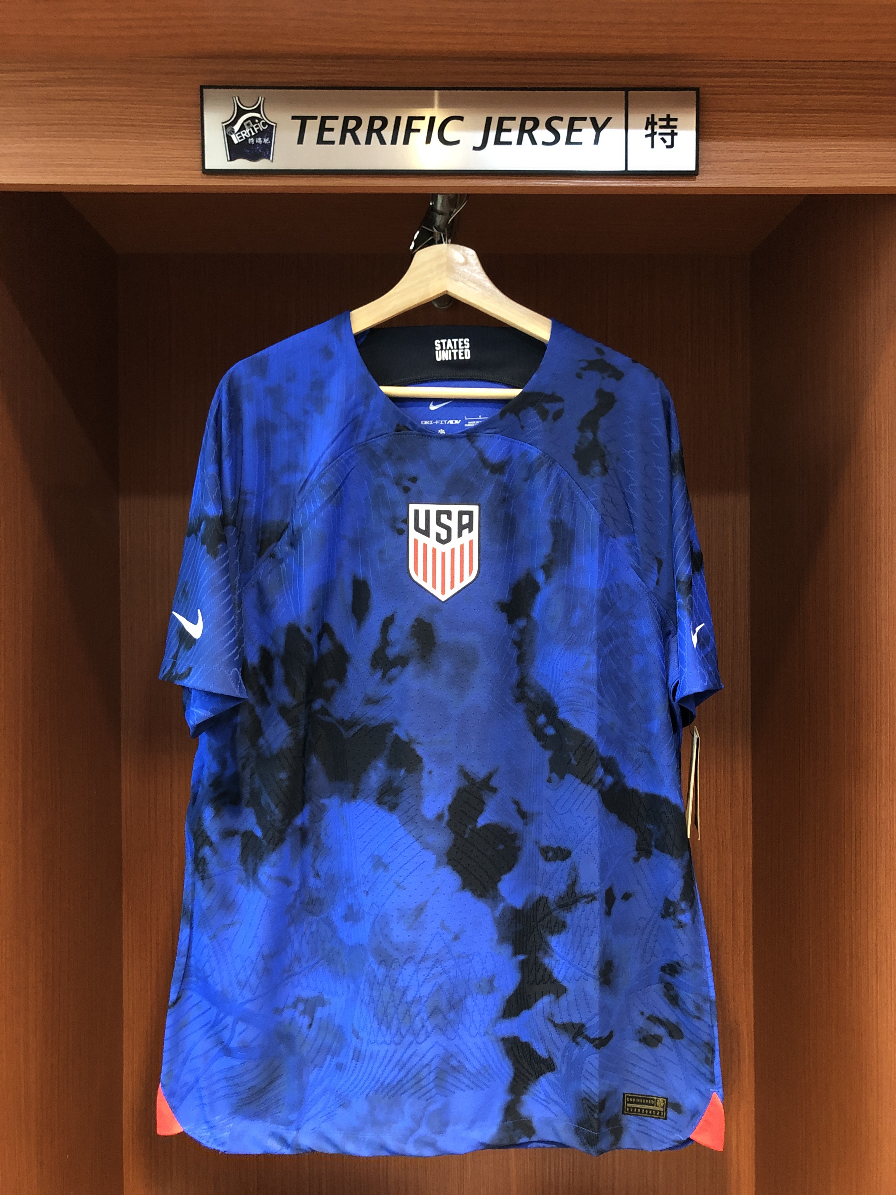 USA足球 USMNT 美國國家隊 藍 Nike Authentic Jersey 球員版 空白球衣 全新