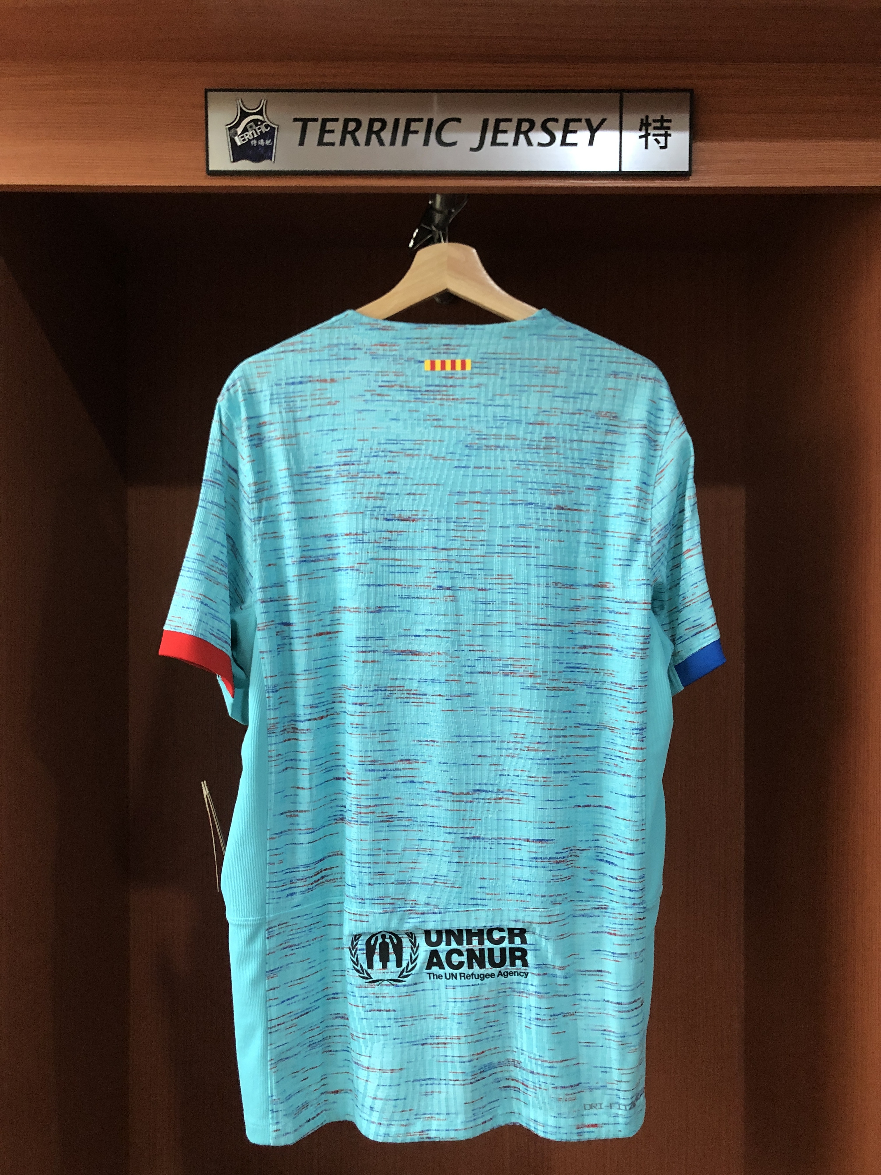 LALIGA足球 FC Barcelona 巴塞隆納 湖水綠 Nike Authentic Jersey 球員版 空白球衣 全新
