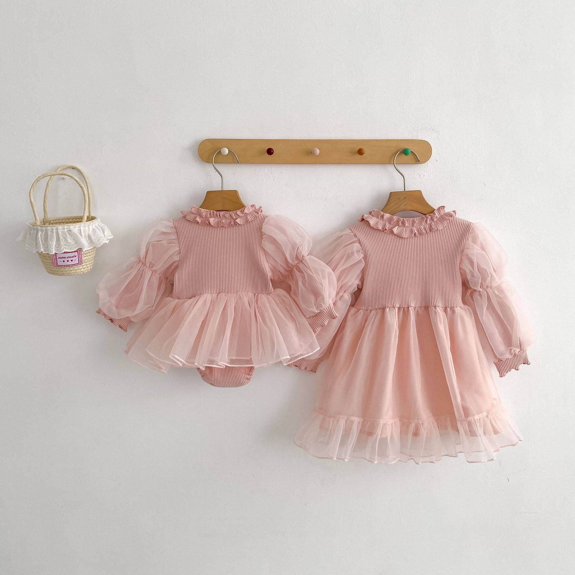 [陸製]過年服｜粉色紗裙手足款