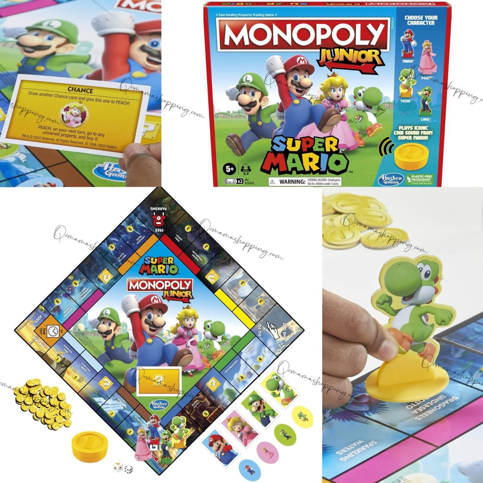 (現貨) Mario Junior Monopoly 兒童大富翁 (附有金幣叮叮機) 超好玩 :)