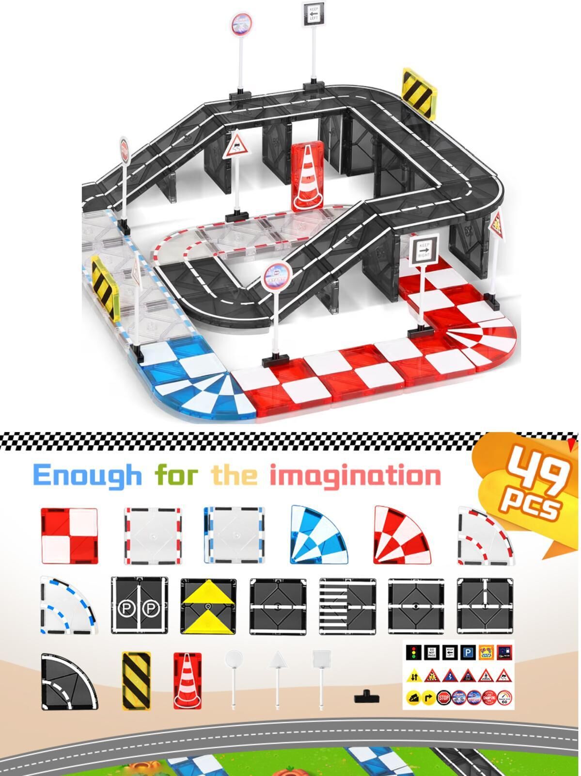 (現貨) 美國直送磁力片車道 49pc set