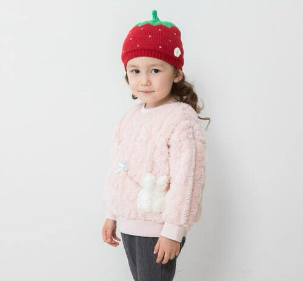 (現貨) 日本直送粉紅色兔仔保暖Top (Size 100)