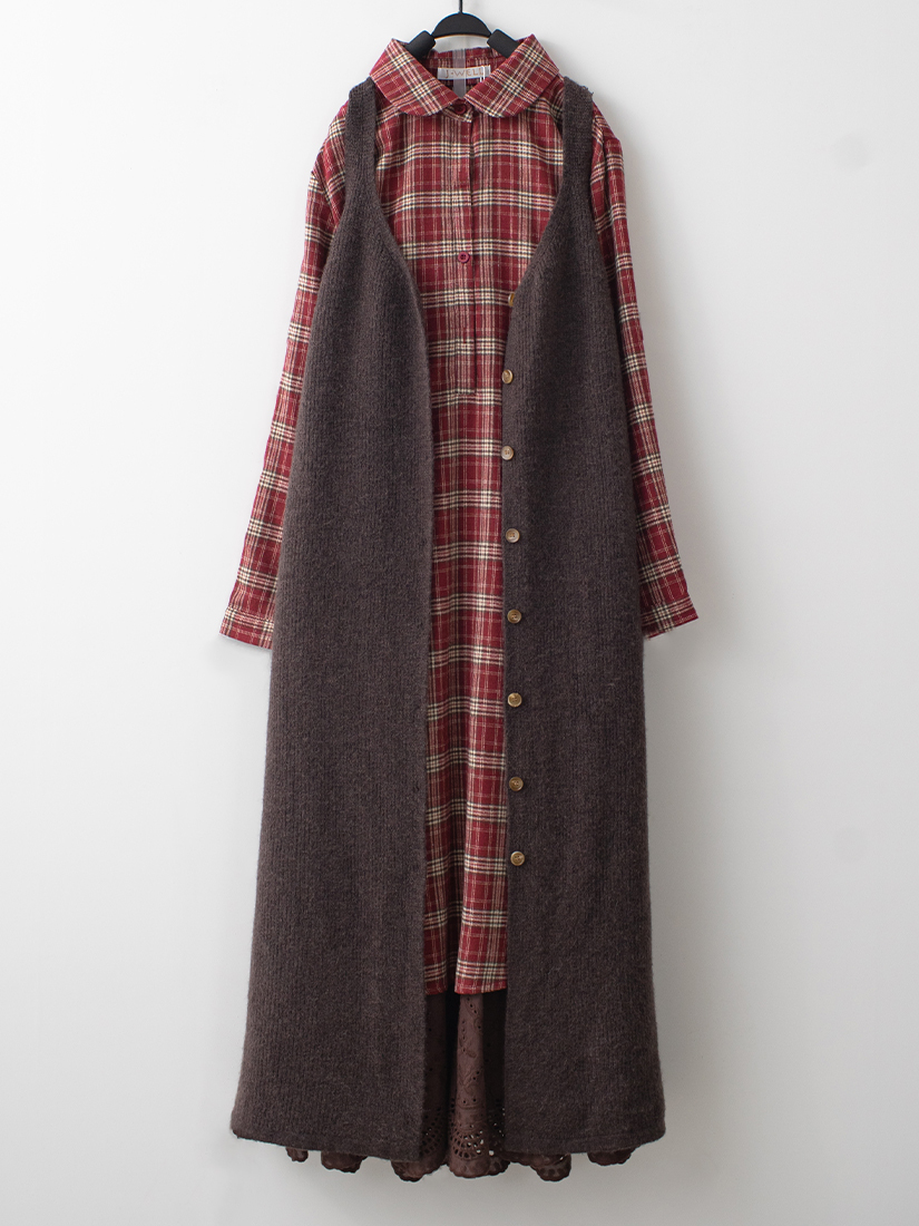 吊帶針織背心洋裝法蘭絨洋裝純棉寬褲組合