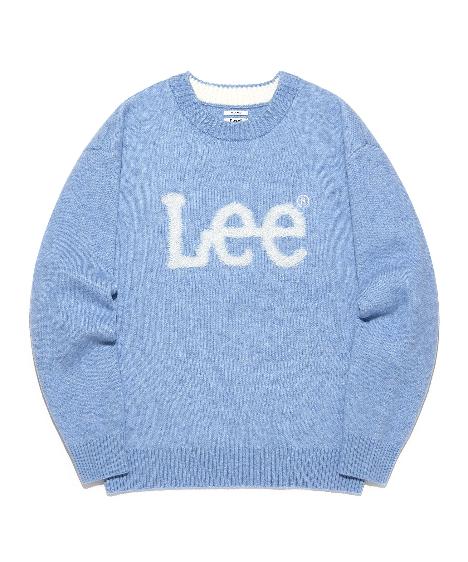 LEE Buckle Big Twitch Logo Knit Blue