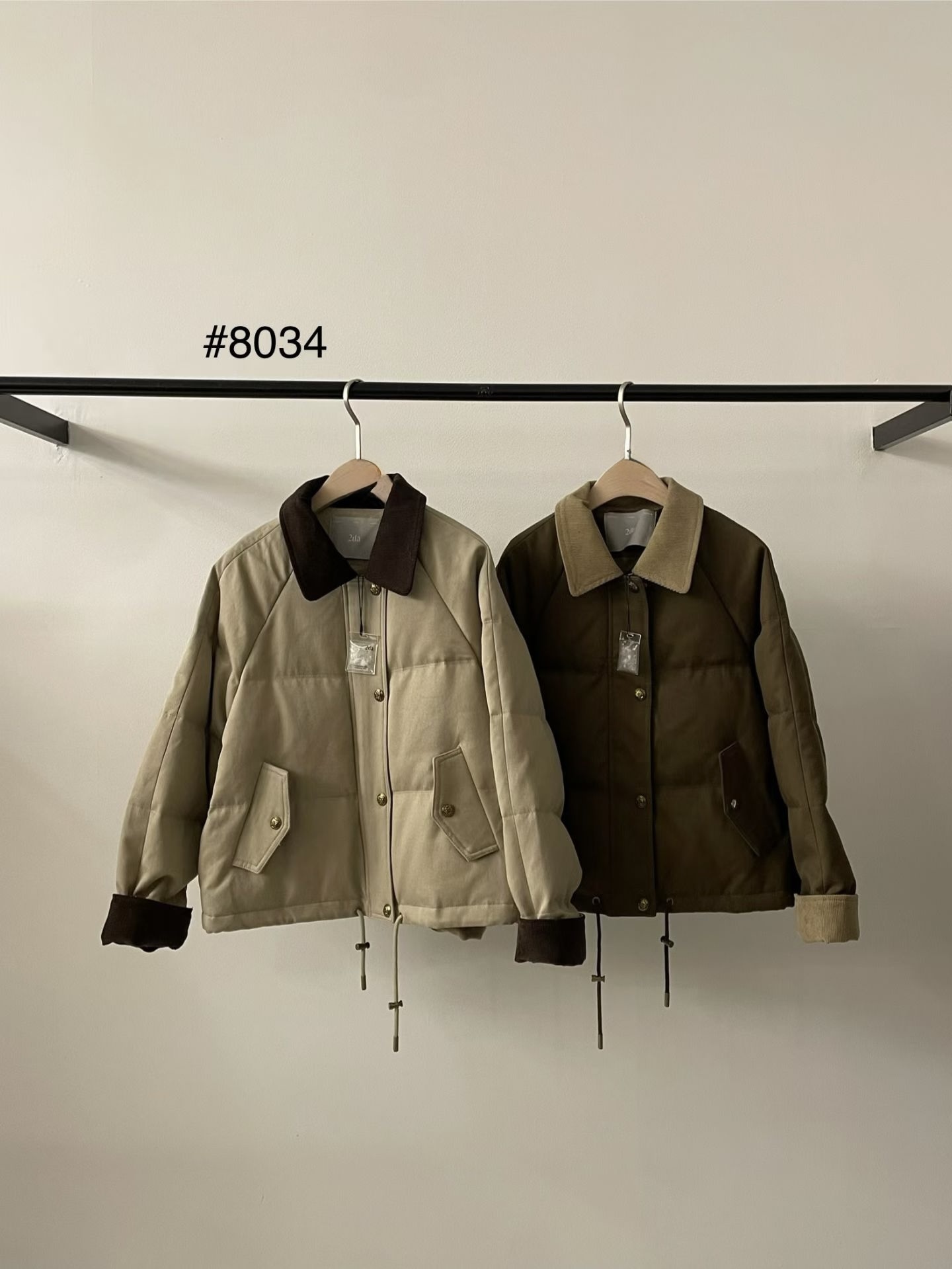 A1DA5#8034拼色羽絨外套90% Duck ^2色