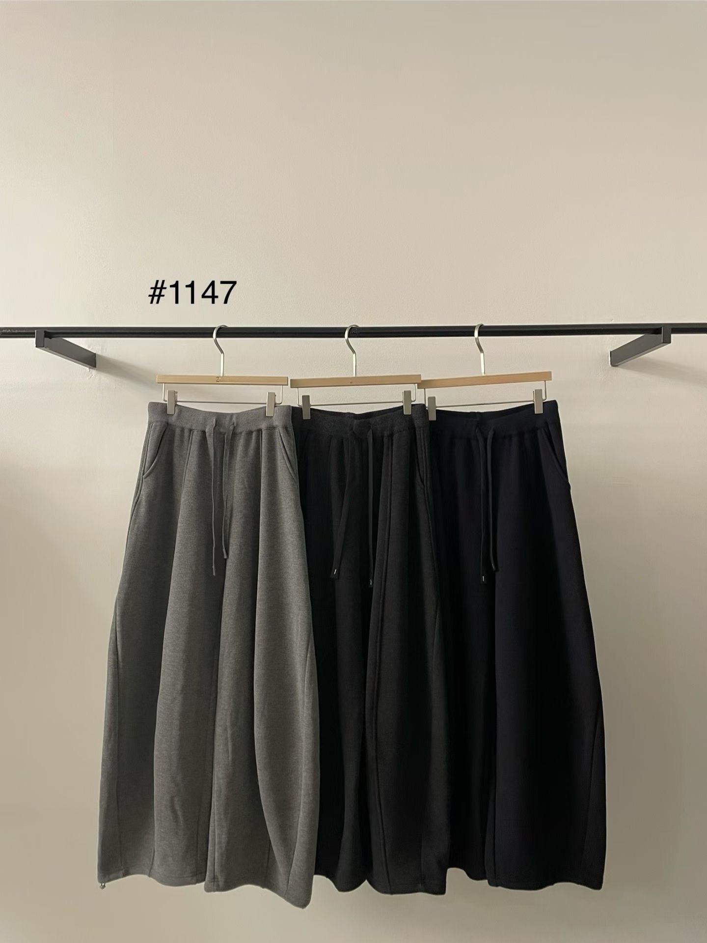 A1DA9#1147Cotton濶褲^3色