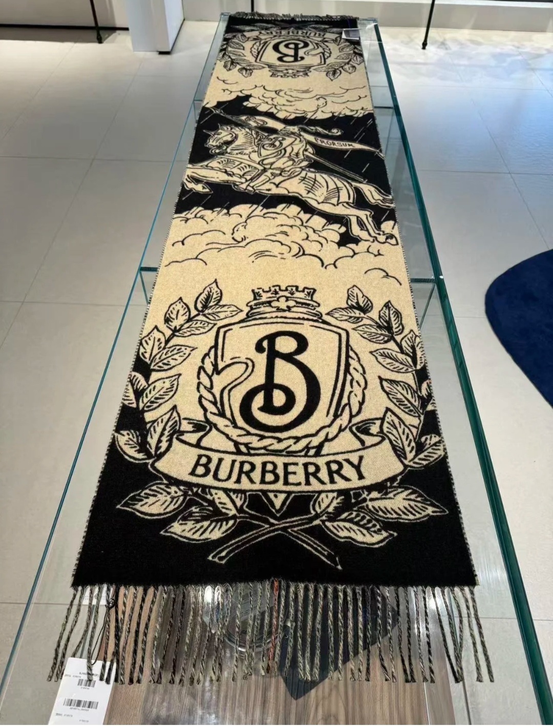 BBR 經典 併 戰馬徽章 雙面圍巾 Scarf
