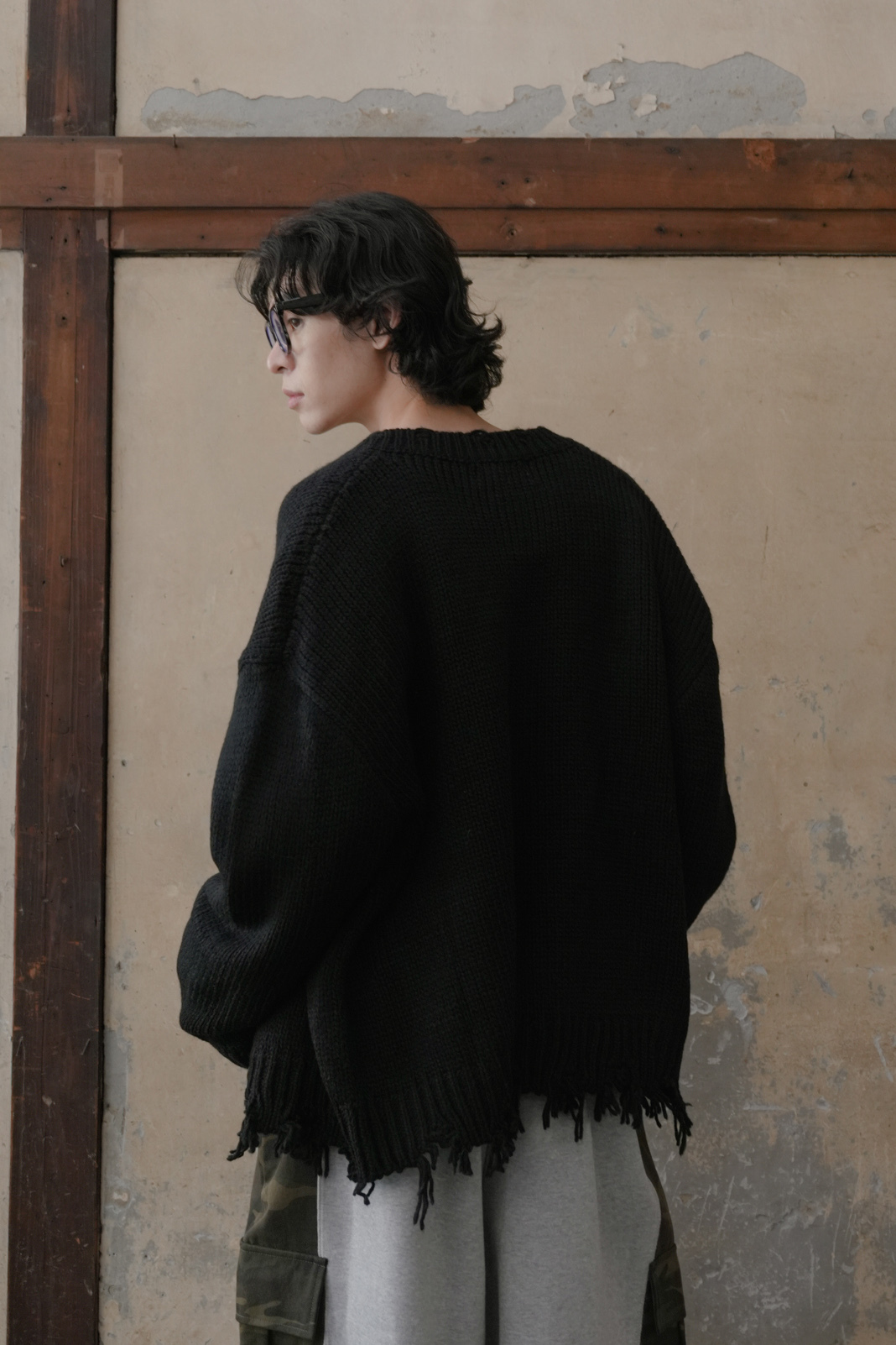 Damage Round Cardigan #罩衫