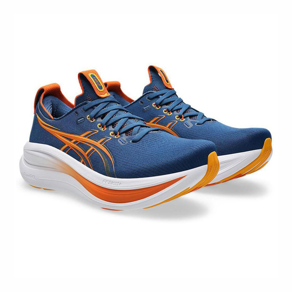 Asics 亞瑟士 GEL-Nimbus 28 2E 1011C144-401 男 慢跑鞋 寬楦 跑鞋 路跑 藍 橘