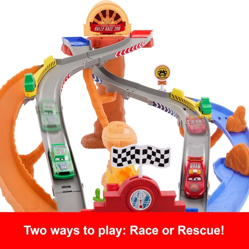 美國反斗車王 Race & Rescue Rescue Road Raceway 賽車玩具套裝