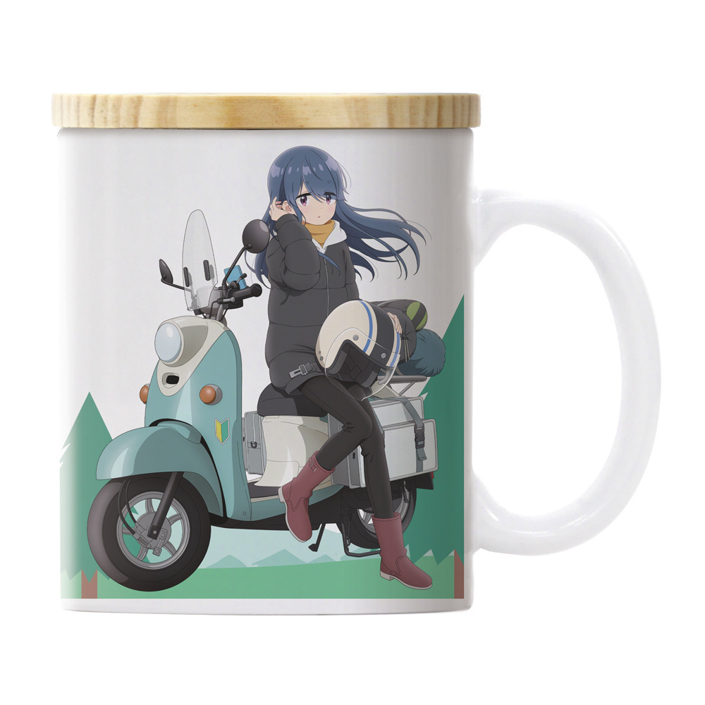 Cospa 011926 描き下ろし 志摩リン フタ付きフルカラーマグカップ バイクでひといきVer. [『ゆるキャン△ SEASON３』]