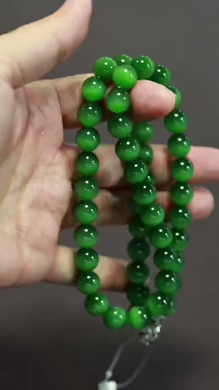 和田玉碧玉手串 (12mm直徑),天然和田玉軟玉