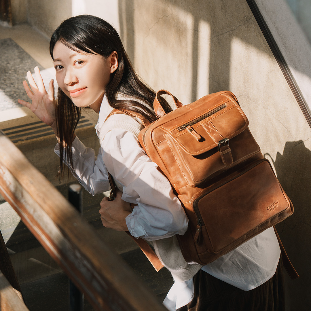 真皮極致多功能後背包-三色(5299)