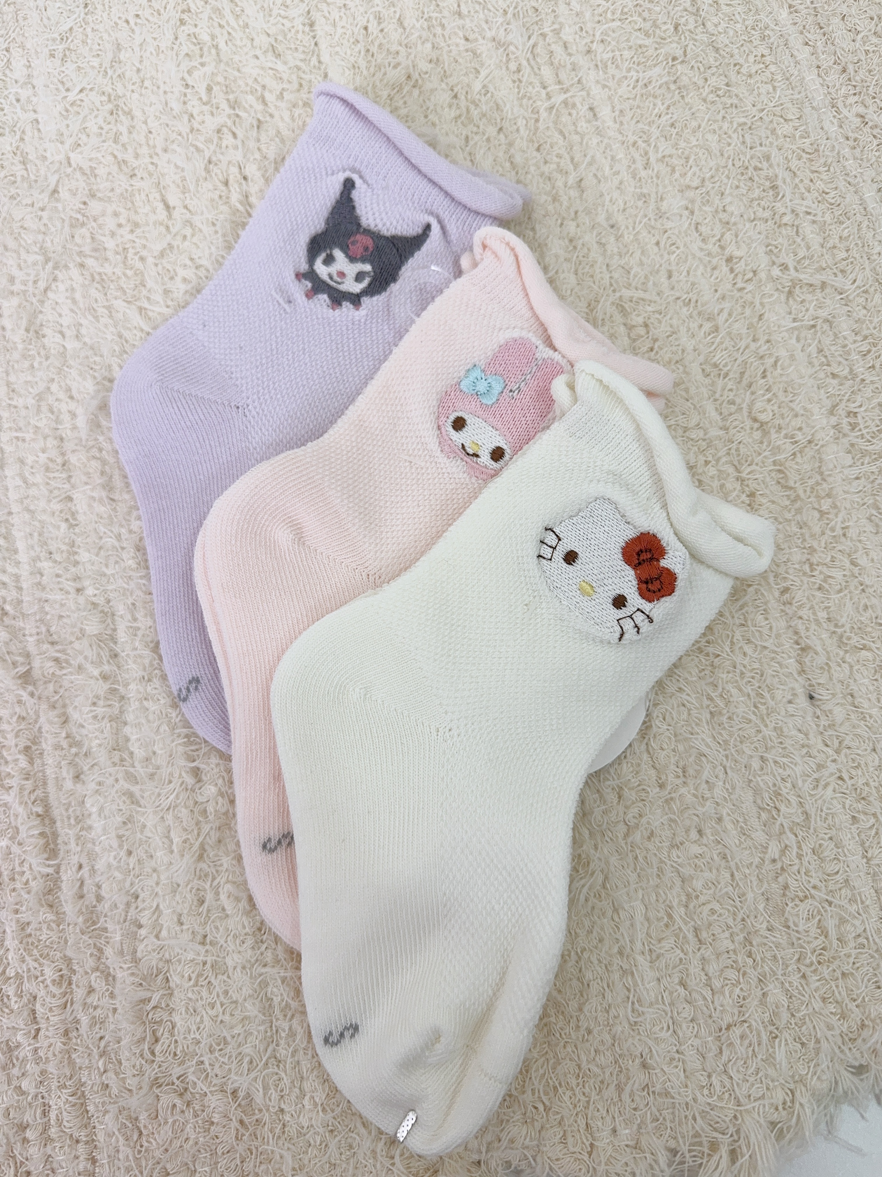 三麗鷗系列襪3入1組E26