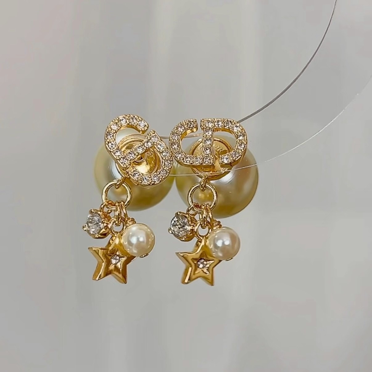 18k Dr”金鑽CD星空流蘇小墜珍珠系”高奢定製款