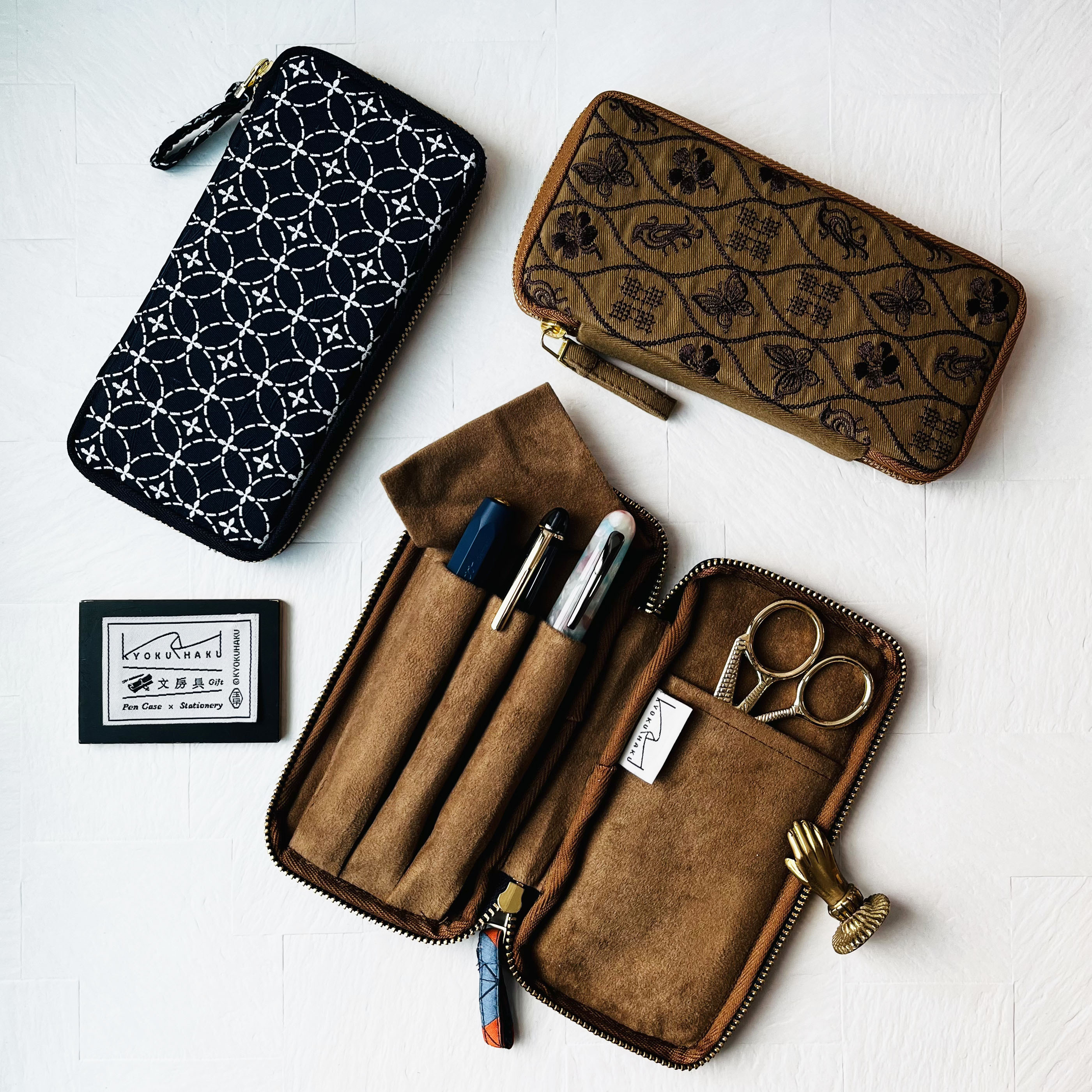 Kyokuhaku 3入拉鍊筆袋 信仰與記憶