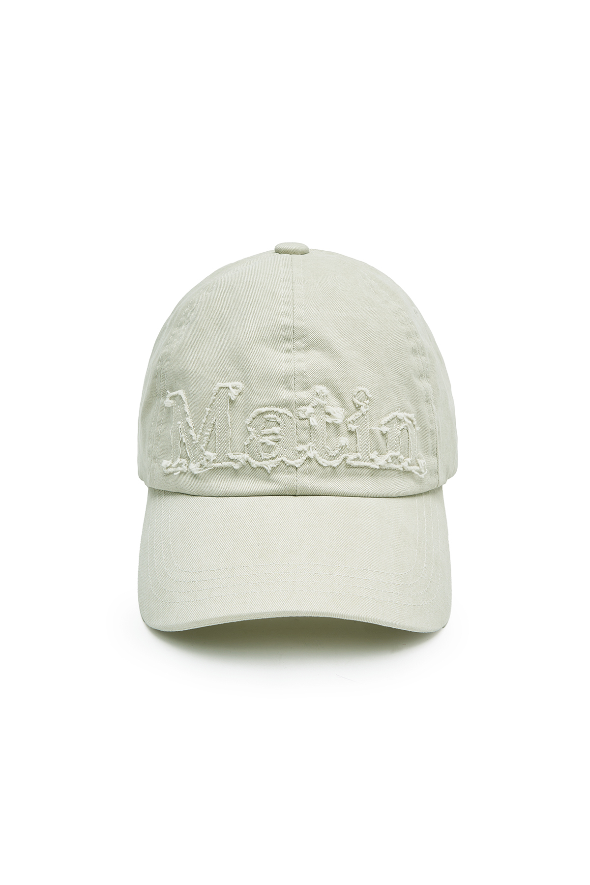 粗裁LOGO布貼棒球帽 淺米色