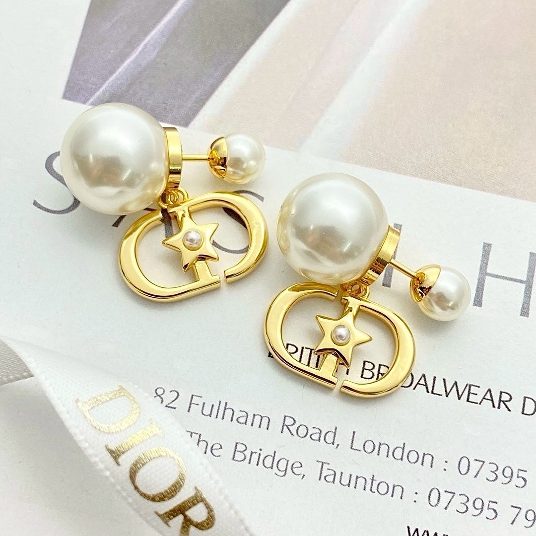 18k Dr”星星雙D夢幻後釦耳墜/耳釘”高奢定製款