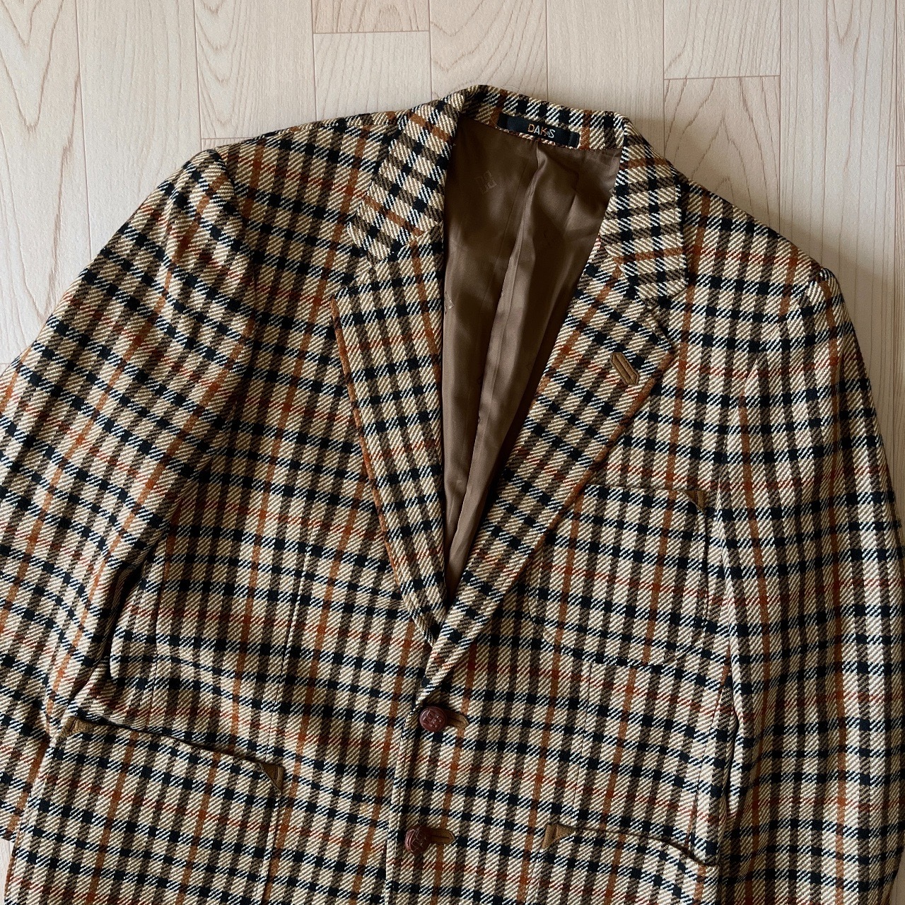 DAKS日本製經典House Check羊毛西裝外套