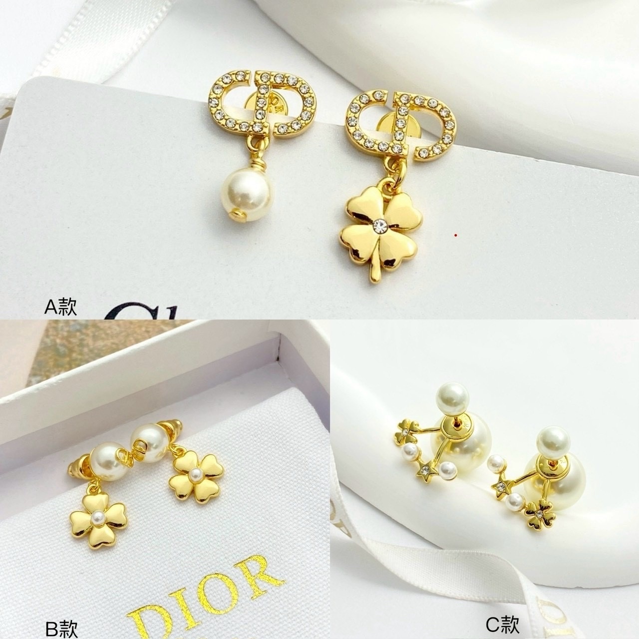 18k Dr”幸運草夢幻後釦珍珠系’全系列”高奢定製款