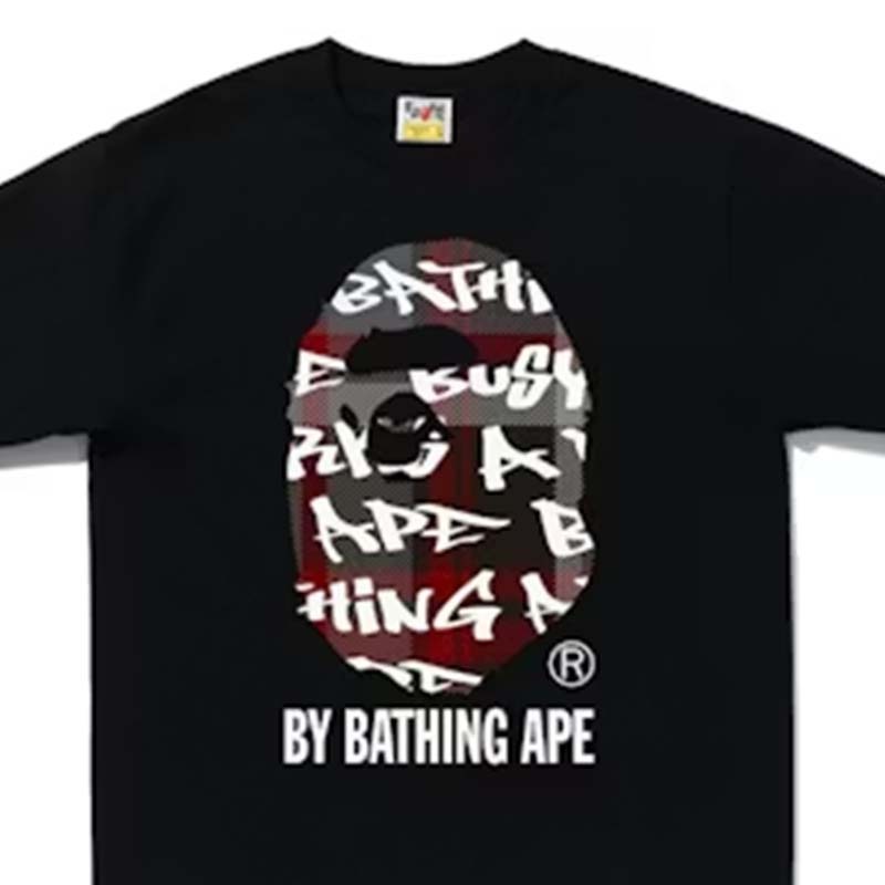 BAPE Graffiti Check By Bathing Ape Tee 猿人 塗鴉 短袖 黑色 BAPE-515CM [台灣現貨]