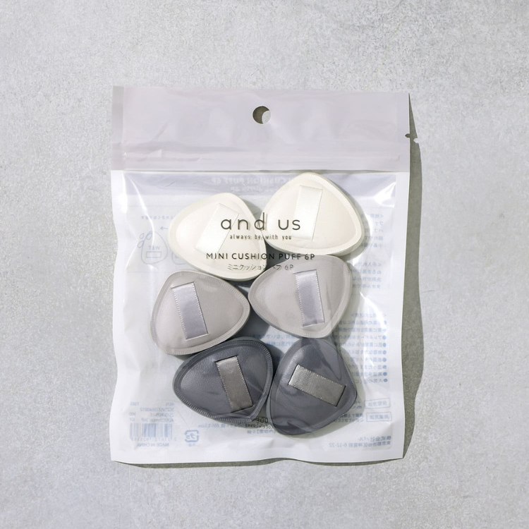 日本｜3coins and us 拇指氣墊粉撲｜6入