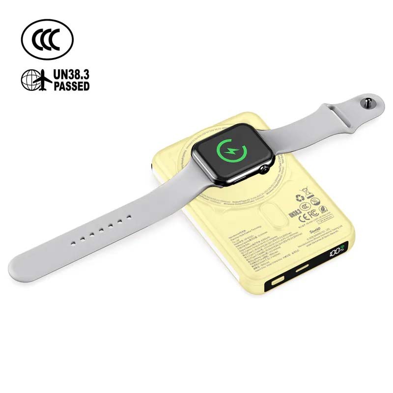 (3C認證) XPower x Sanrio Pompompurin M10C+ 6合1 10000mAh多功能迷你20W PD3.0+磁吸無線快充移動電源