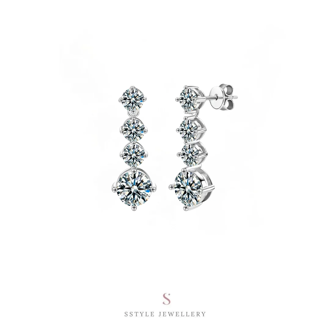Valeria moissanite earrings