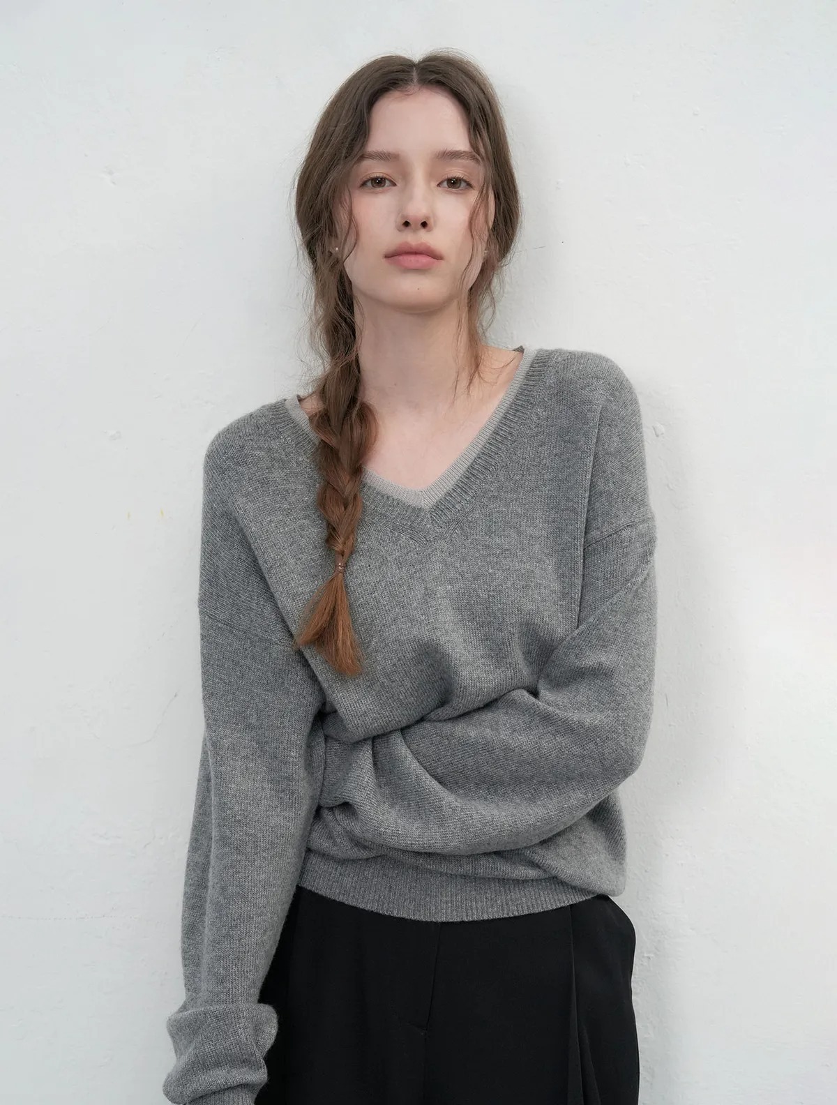 General Idea Layered V-neck Knitwear Pullover