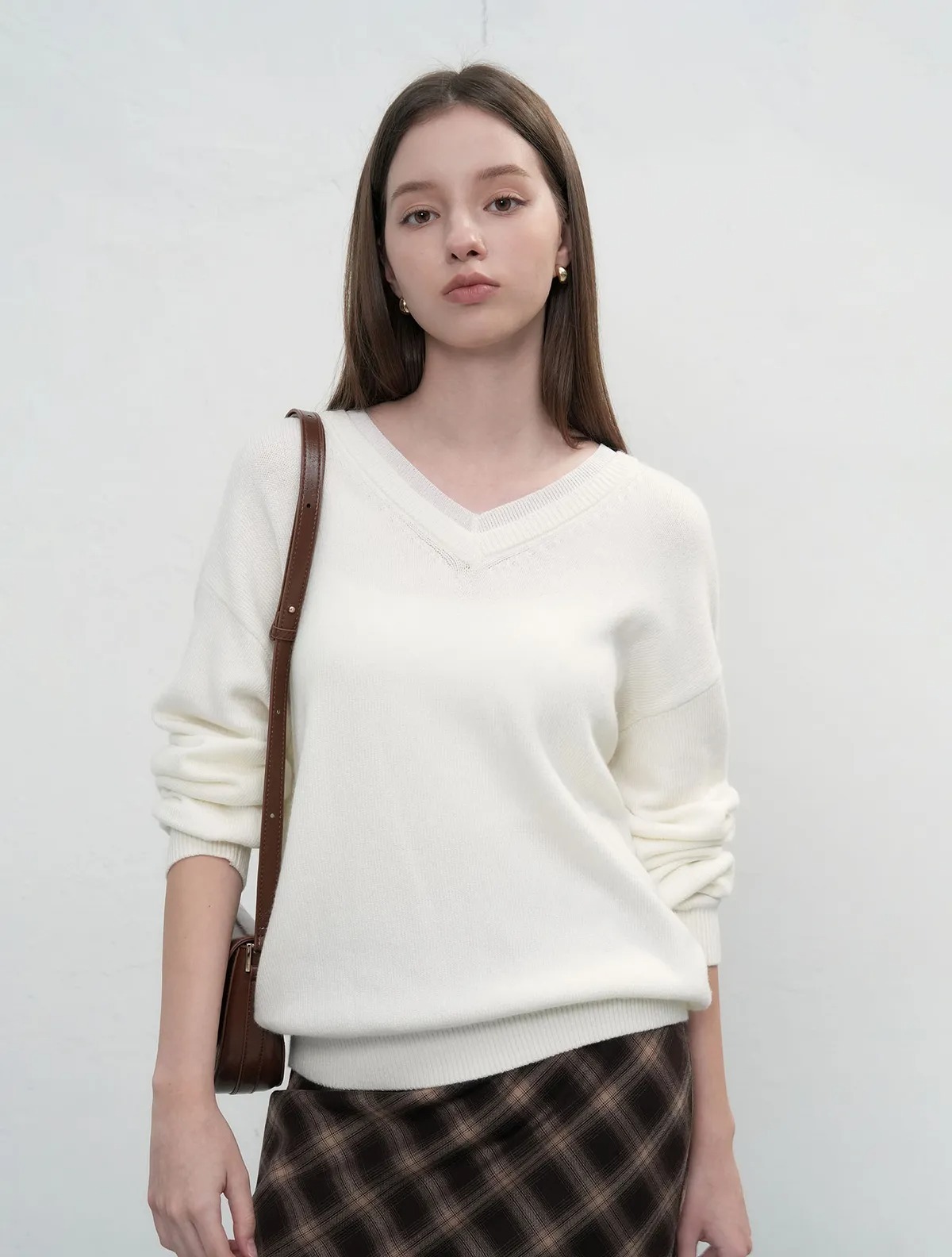 General Idea Layered V-neck Knitwear Pullover