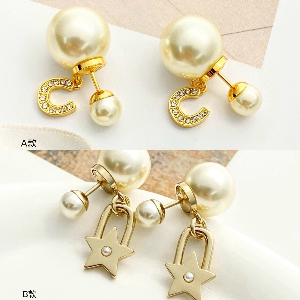 18k Dr”星空鎖/月亮夢幻後釦珍珠系”高奢定製款