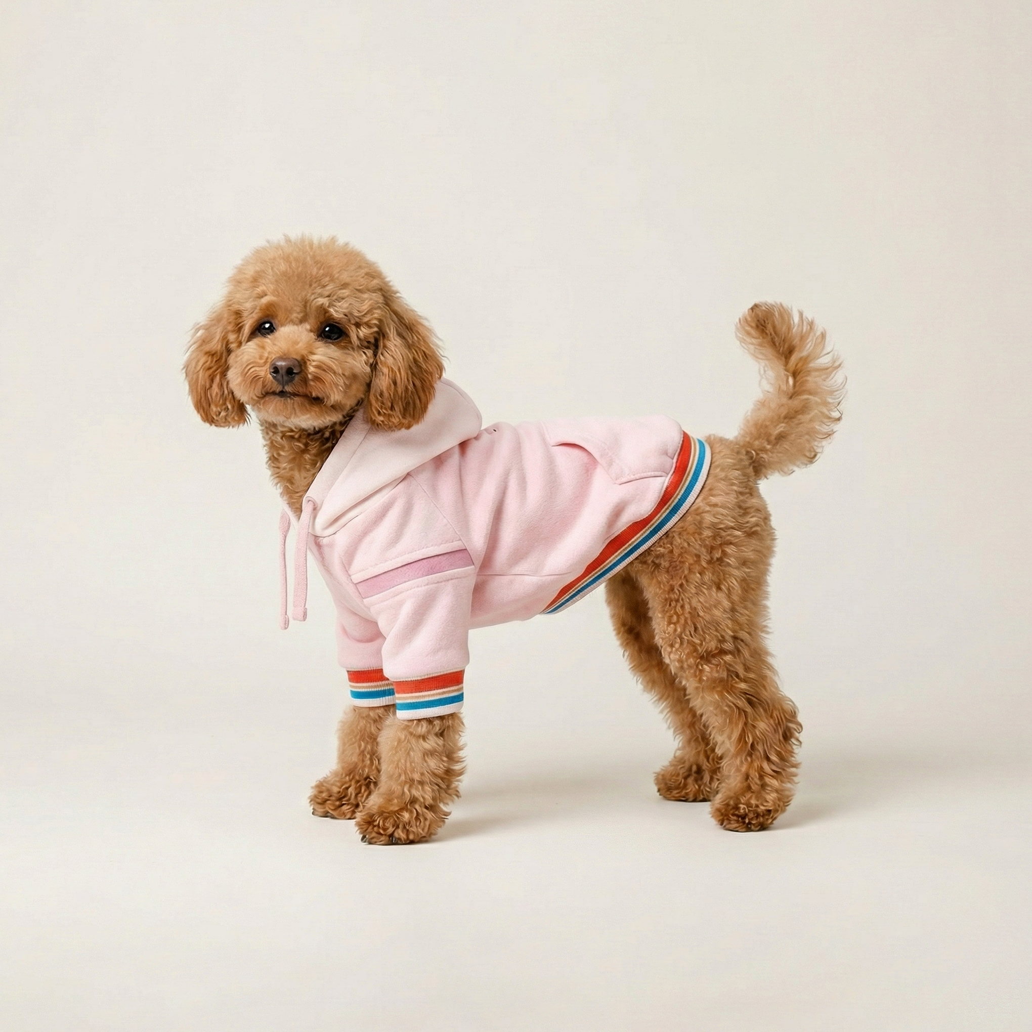 暖暖潮流運動刷毛帽Ｔ | 粉