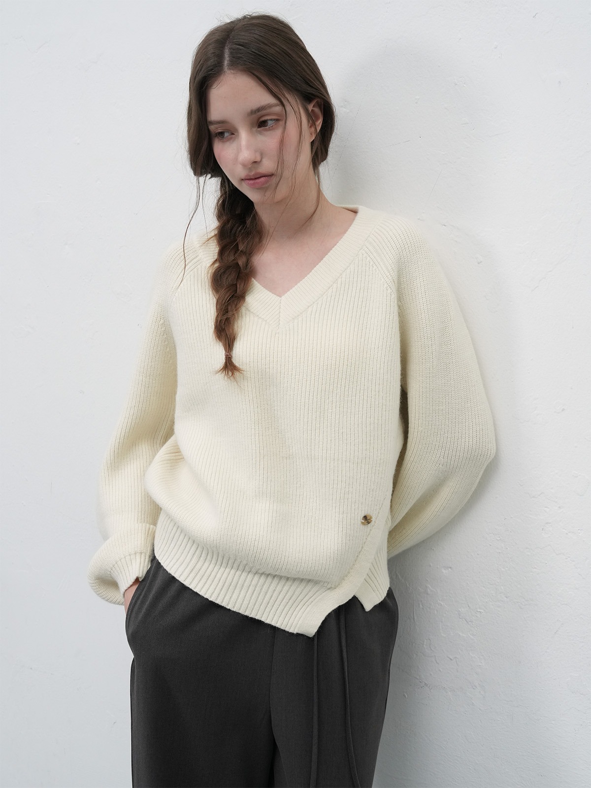 General Idea Layered V-neck Knitwear Pullover