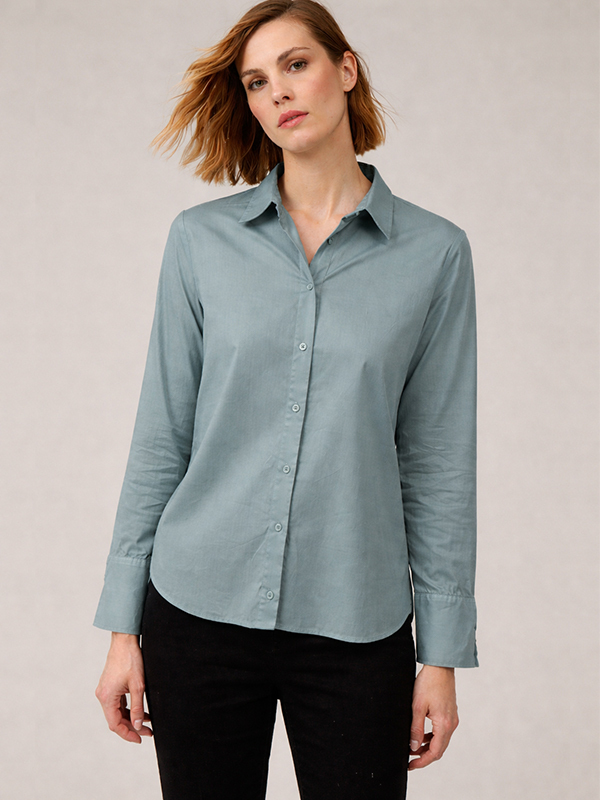 TRANSIT 小領襯衫(湖水綠)