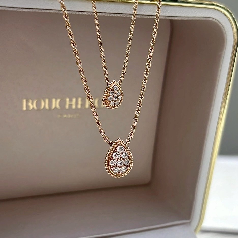 18k Bo’serpent Boheme”水滴鑽珠邊高奢定製項鍊